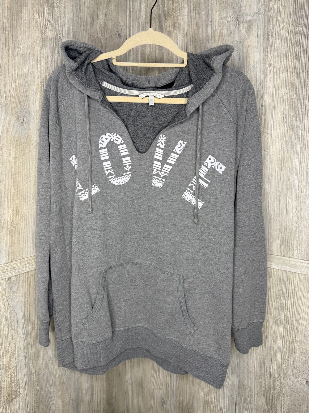 Victoria’s Secret Gray Hooded Sweatshirt Size XL